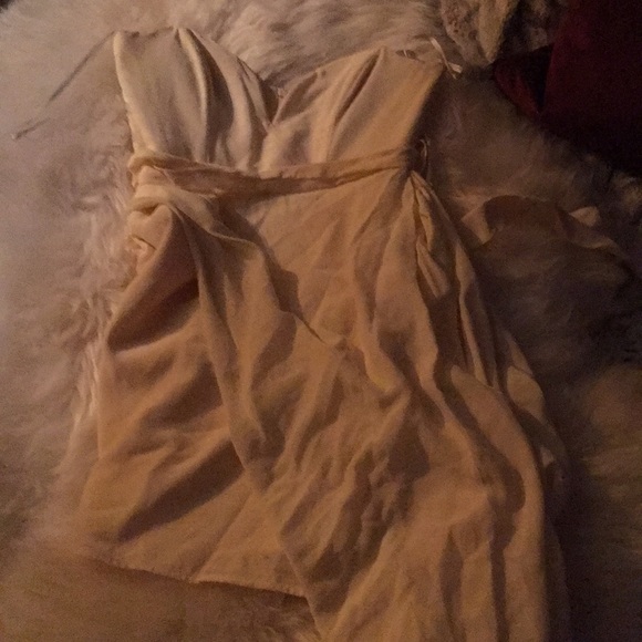 Zimmermann Dresses Zimmerman Ivory Asymmetrical Silk Drape Dress